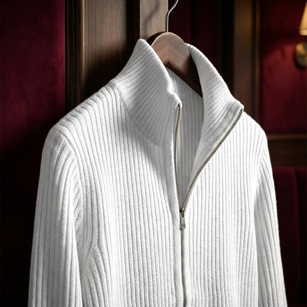 Cotton Knit Victorio Jacket for Men - Lightweight Layering Jacket