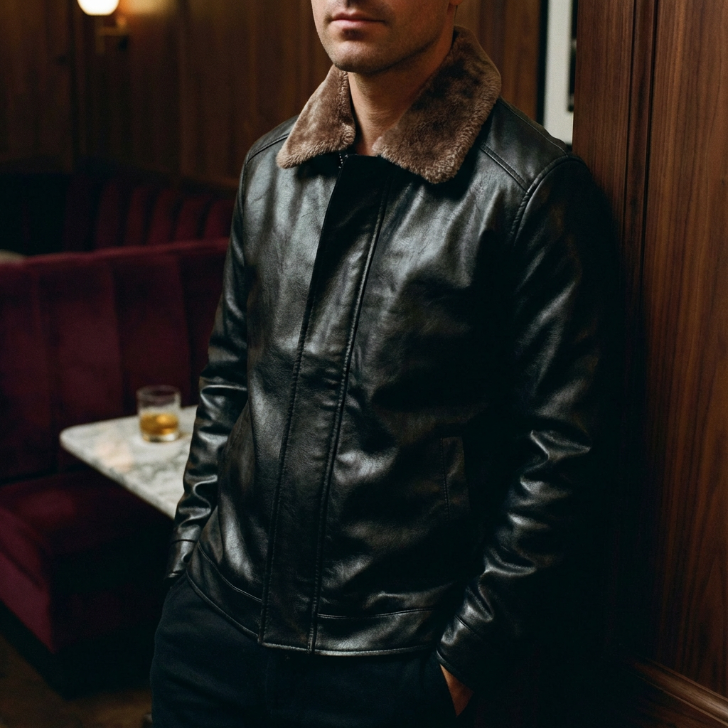 Sorrento Leather Moto Jacket for Men - Full-Grain Tailored Fit