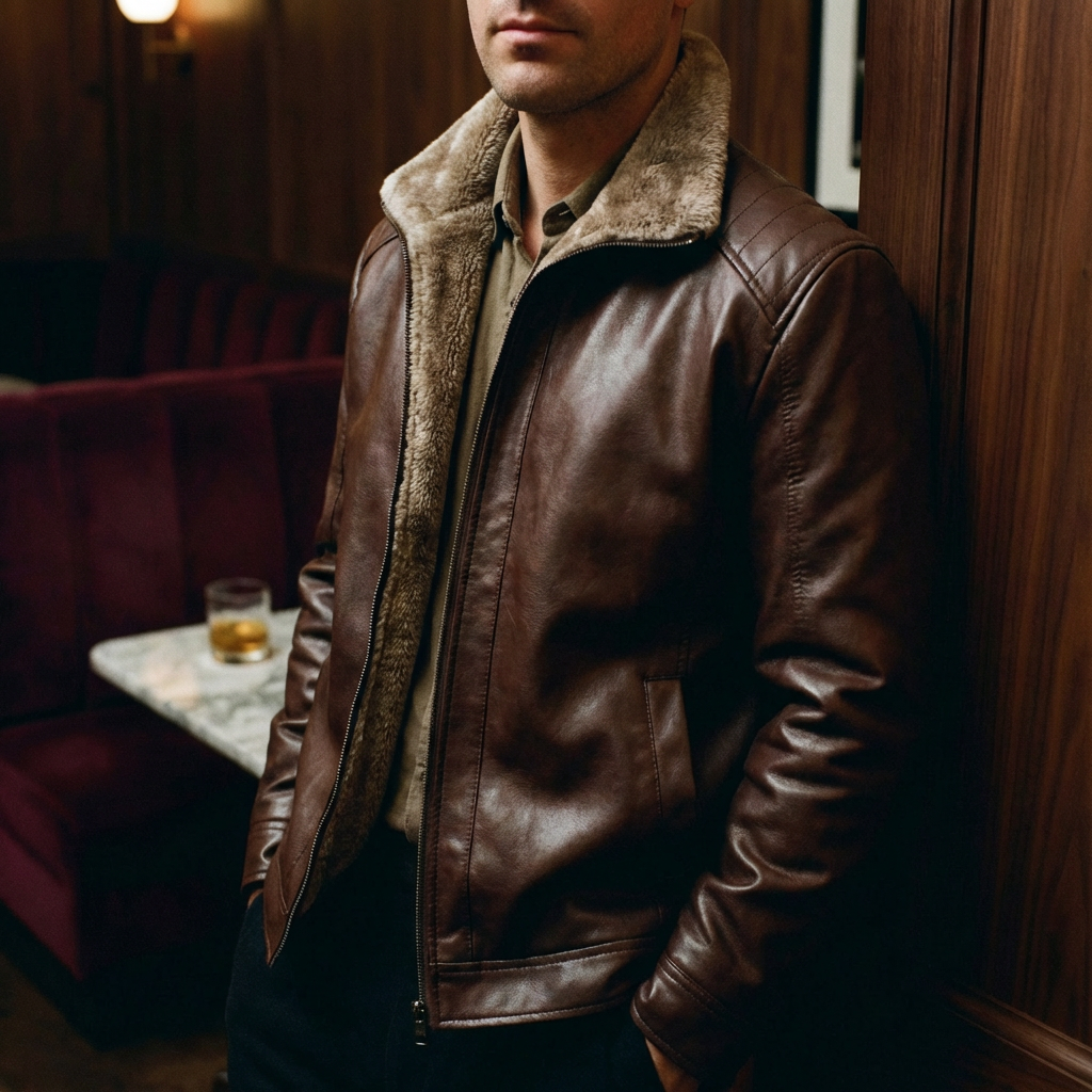 Sorrento Leather Moto Jacket for Men - Full-Grain Tailored Fit