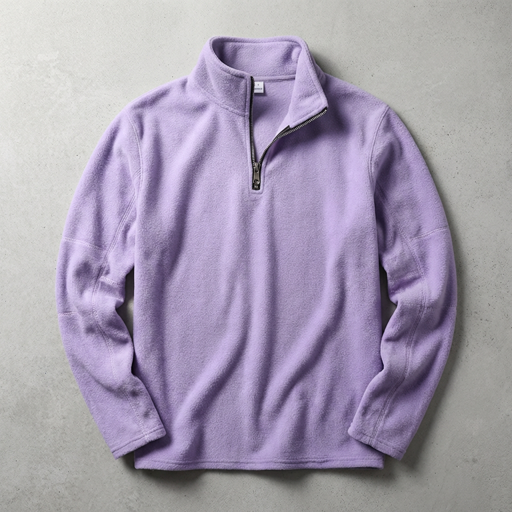 Malaga Fleece Lined Quarter-Zip for Men - Soft Relaxed Fit Pullover