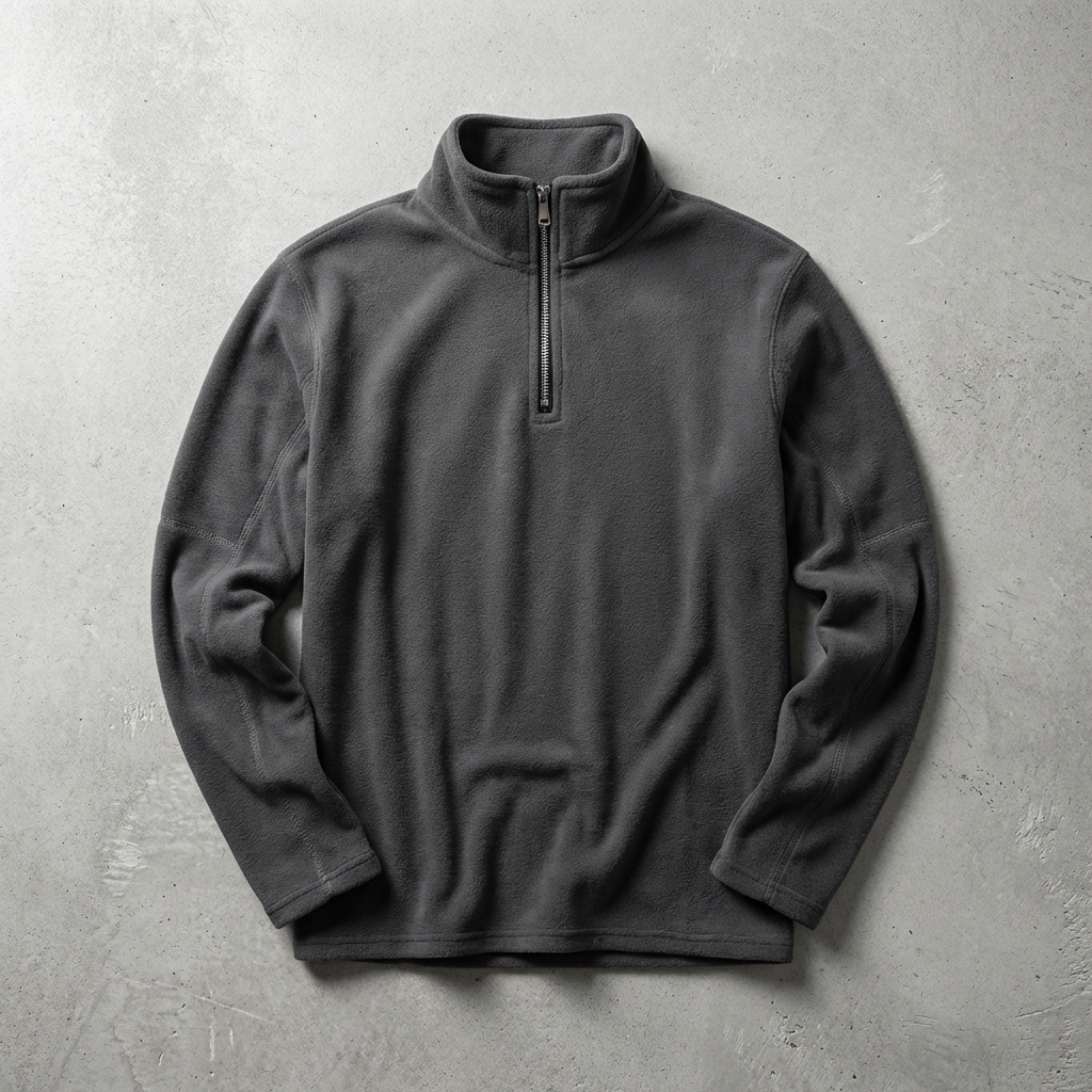 Malaga Fleece Lined Quarter-Zip for Men - Soft Relaxed Fit Pullover