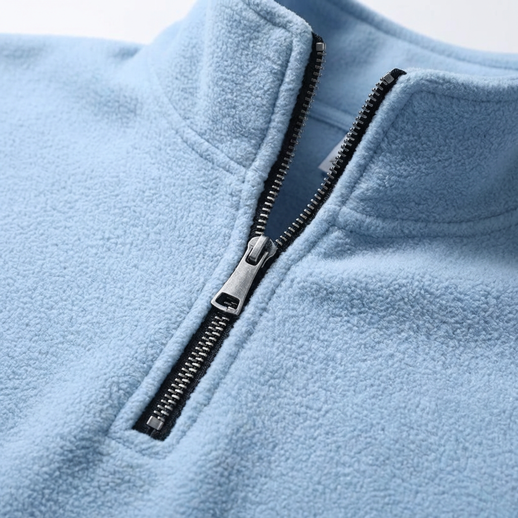 Malaga Fleece Lined Quarter-Zip for Men - Soft Relaxed Fit Pullover