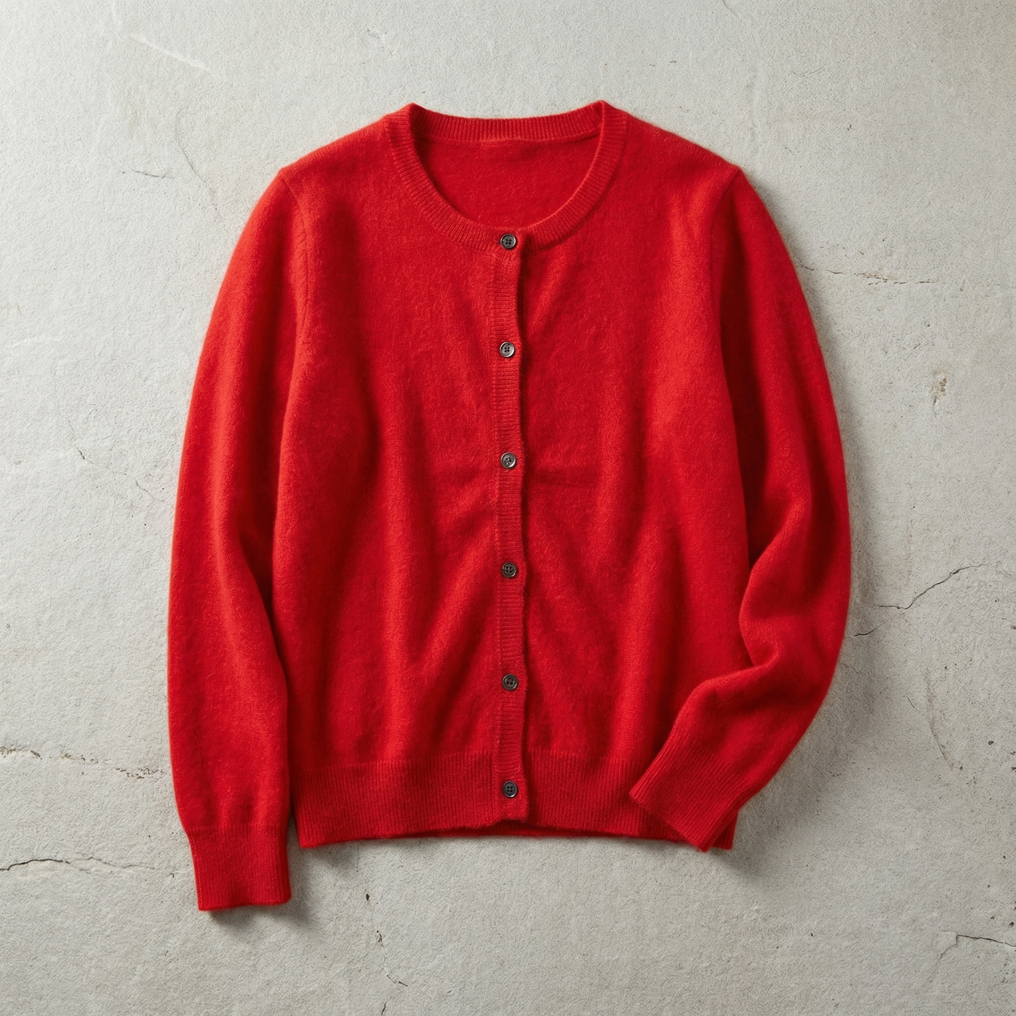 Men's Cashmere Blend Cardigan, Relaxed O-Neck Layering Piece for Fall