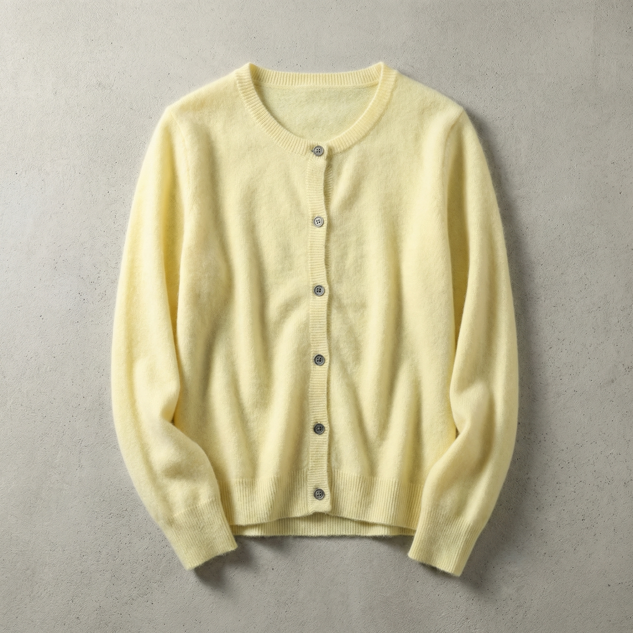 Men's Cashmere Blend Cardigan, Relaxed O-Neck Layering Piece for Fall