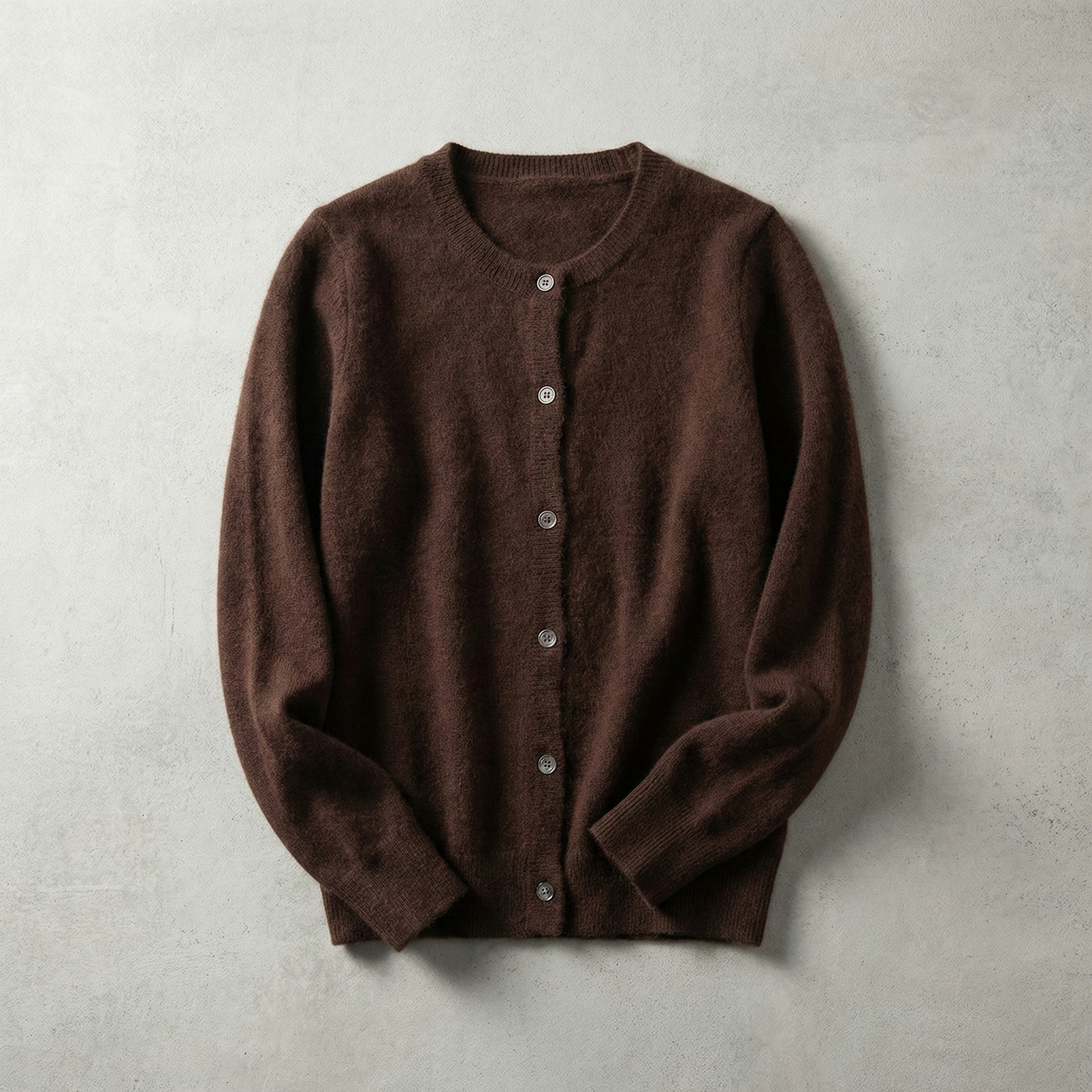 Men's Cashmere Blend Cardigan, Relaxed O-Neck Layering Piece for Fall