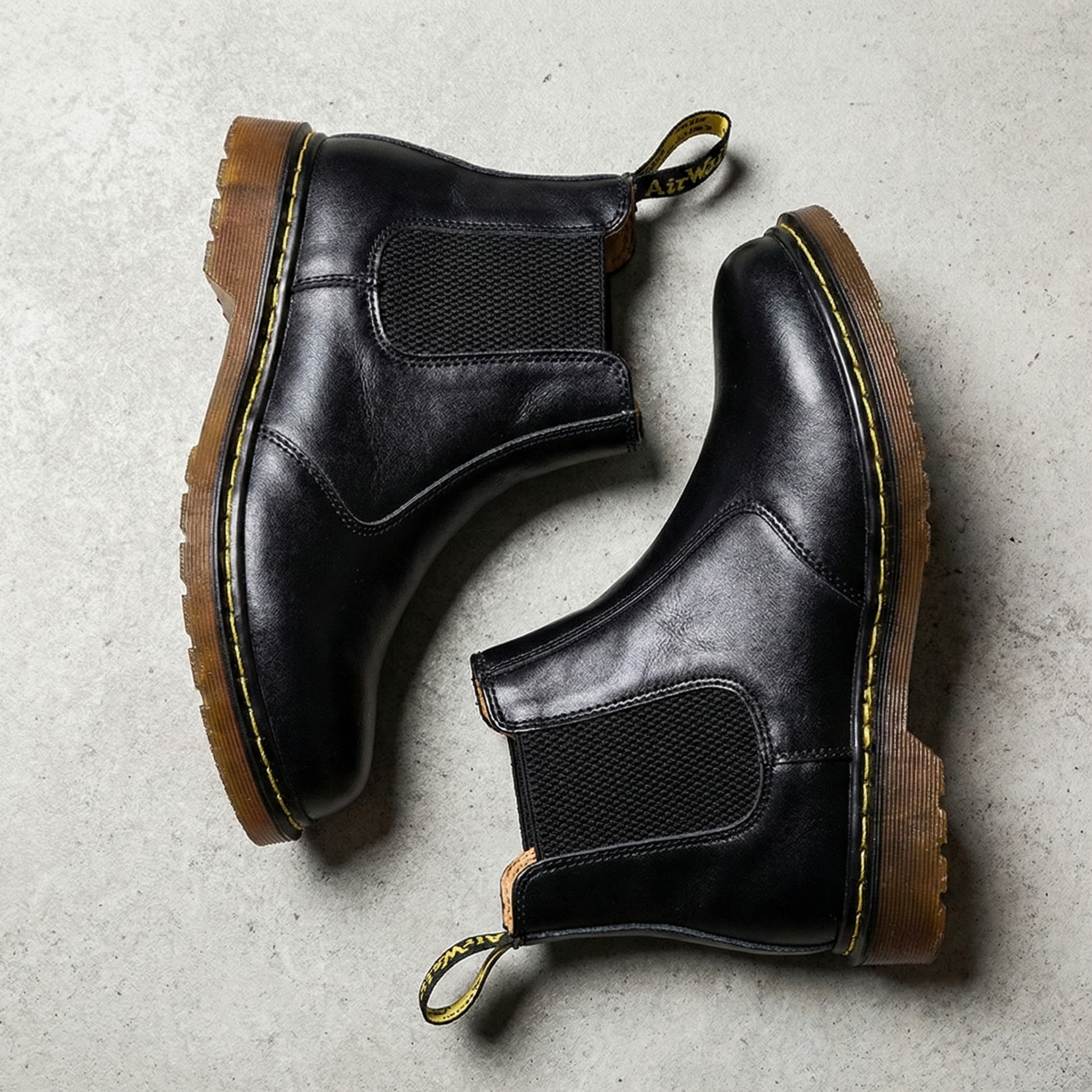 Mykonos Leather Chelsea Boots for Men, Hand-Stitched Calfskin Pull-On Boots