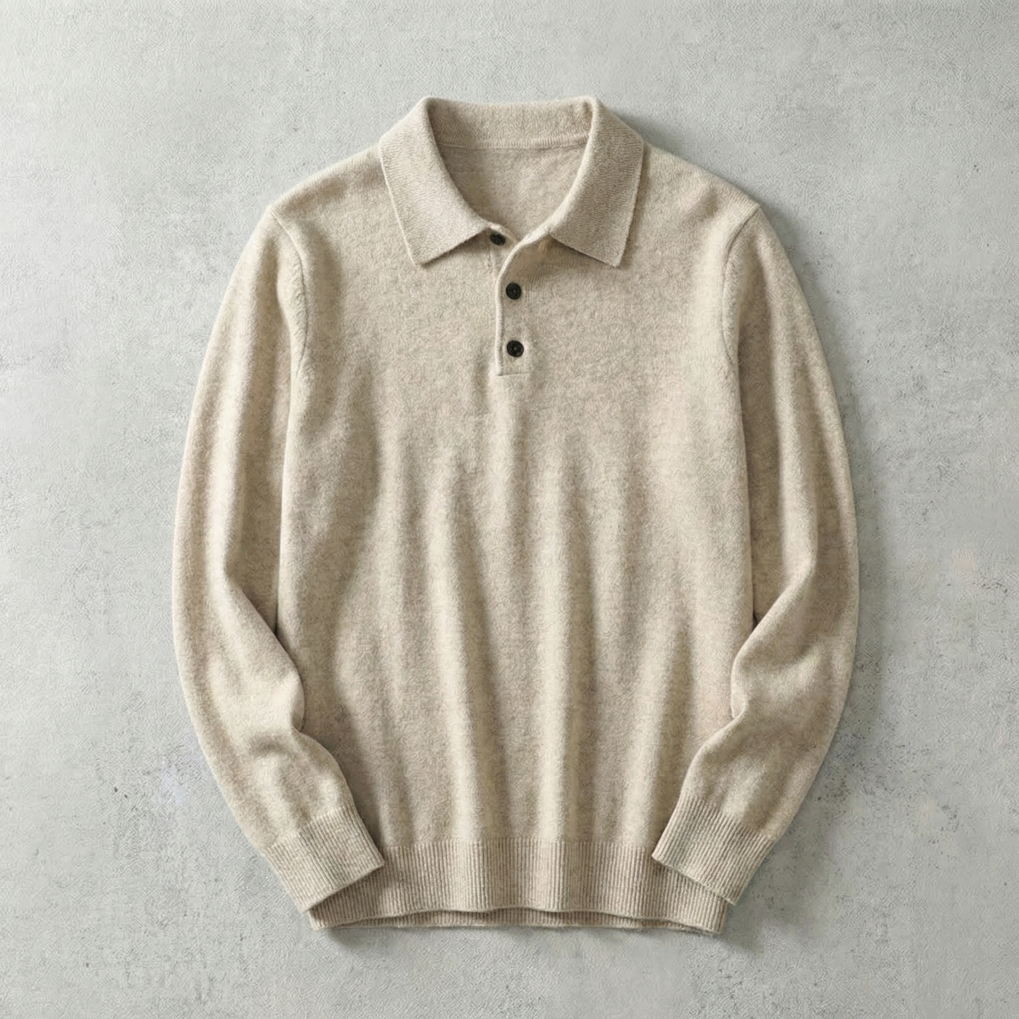 Florence Men's Pullover Sweater - Heavyweight Cotton Knit with Lapel