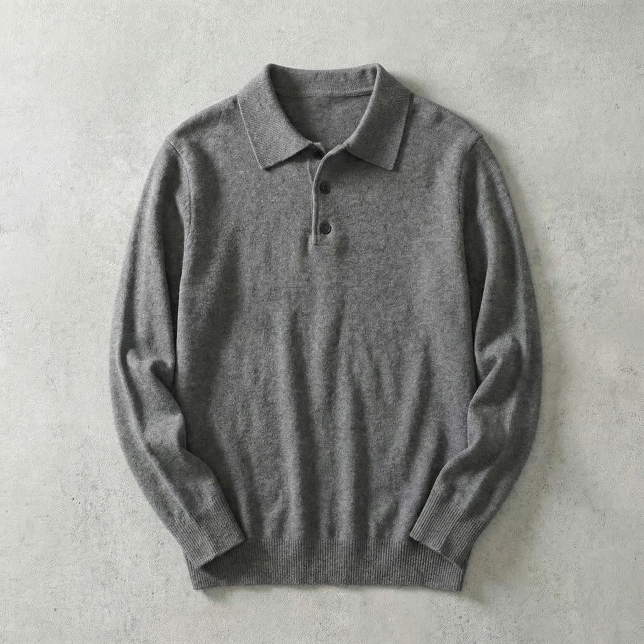 Florence Men's Pullover Sweater - Heavyweight Cotton Knit with Lapel