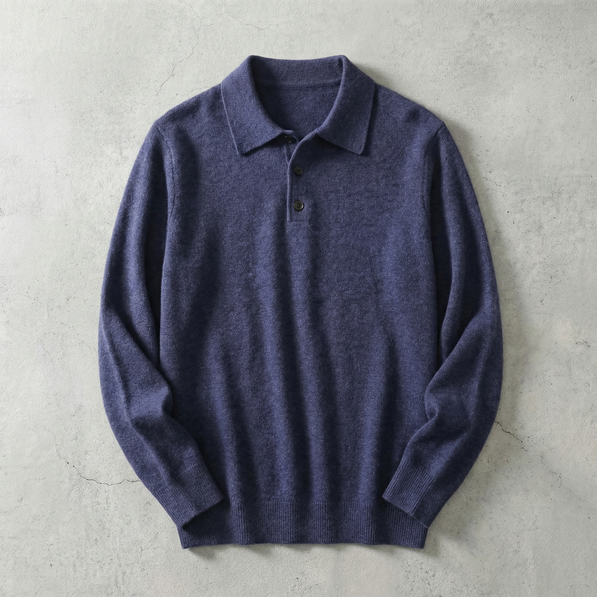 Florence Men's Pullover Sweater - Heavyweight Cotton Knit with Lapel