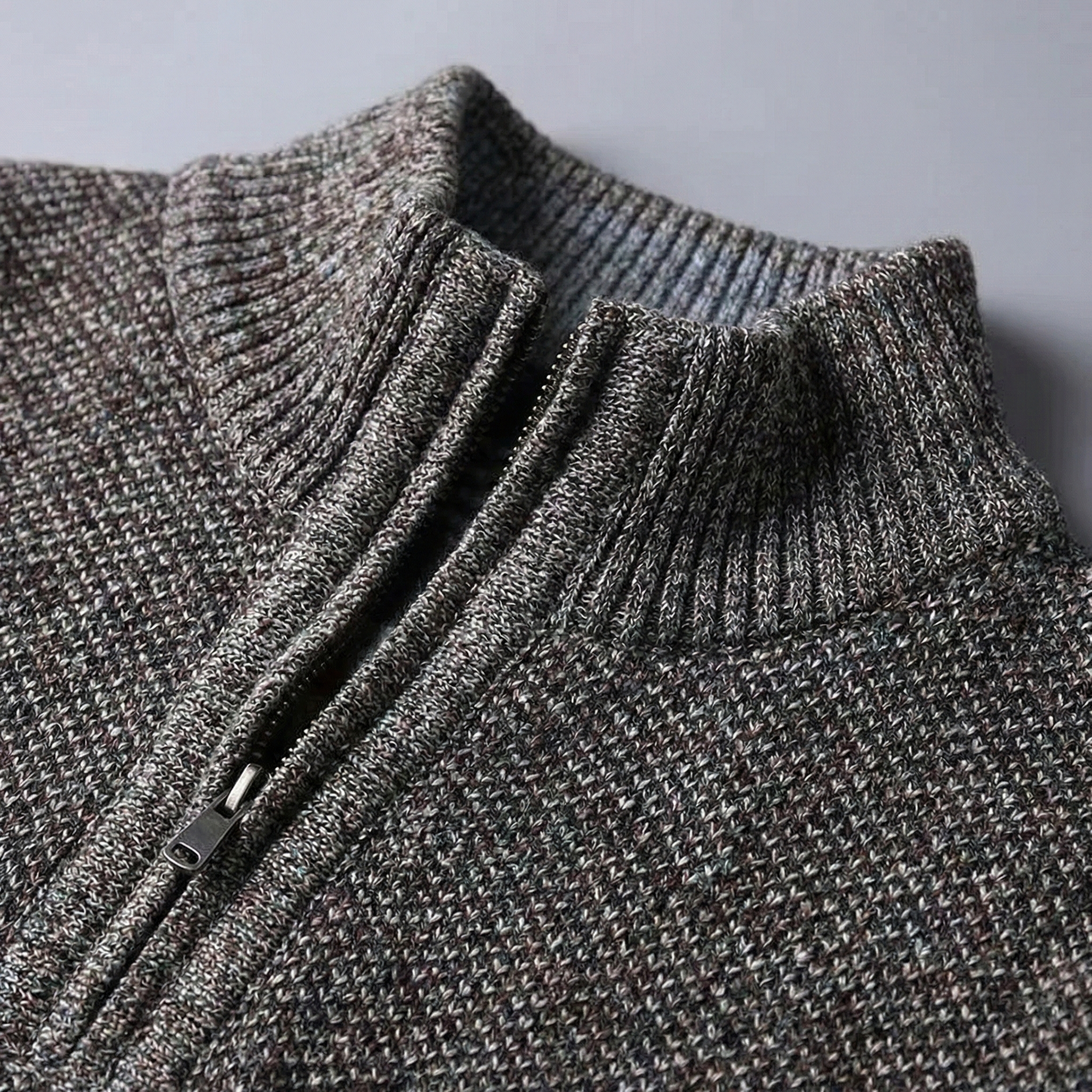 Beau Men's Mock Neck Sweater - Half-Zip Soft Knit Blend Pullover