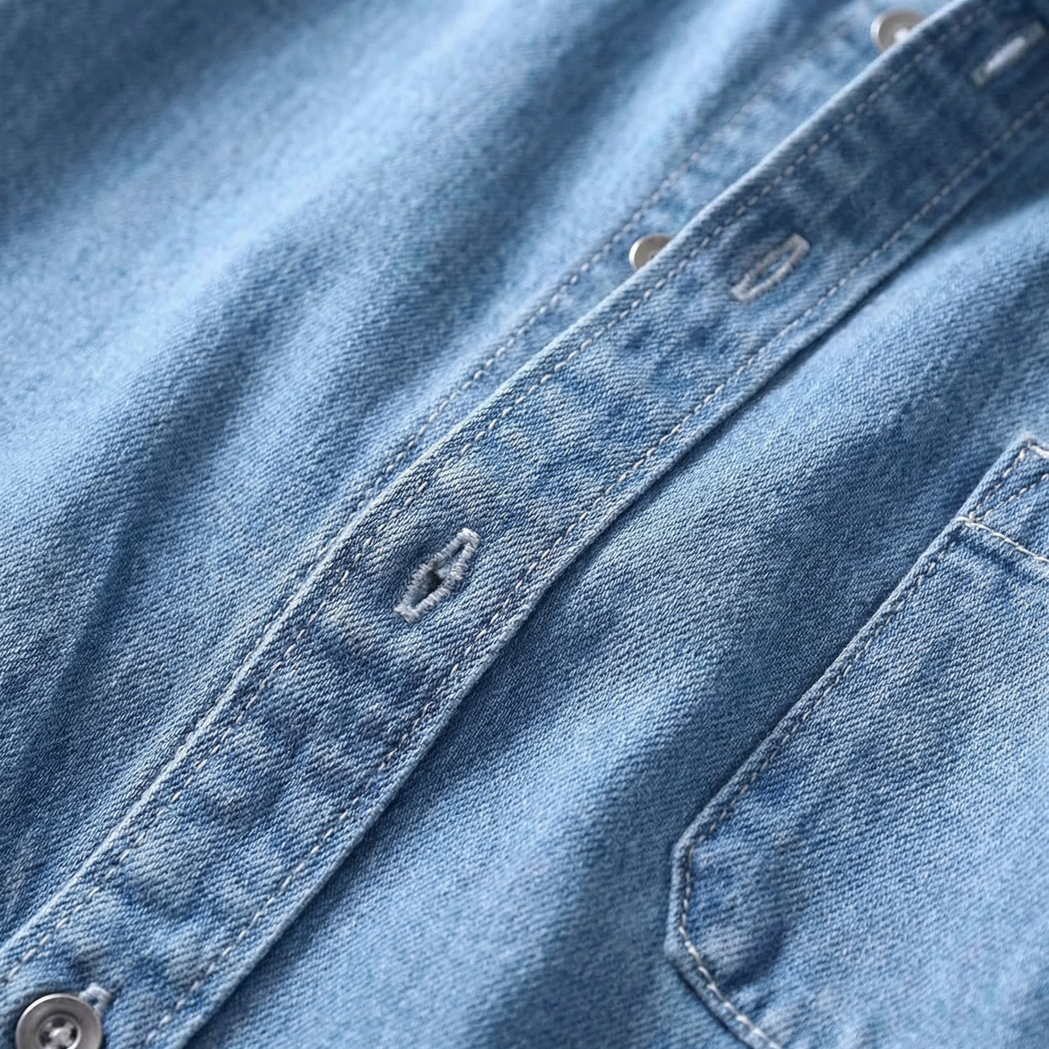 Men's Denim Shirt, Classic Cut Cotton Long-Sleeve Wardrobe Staple