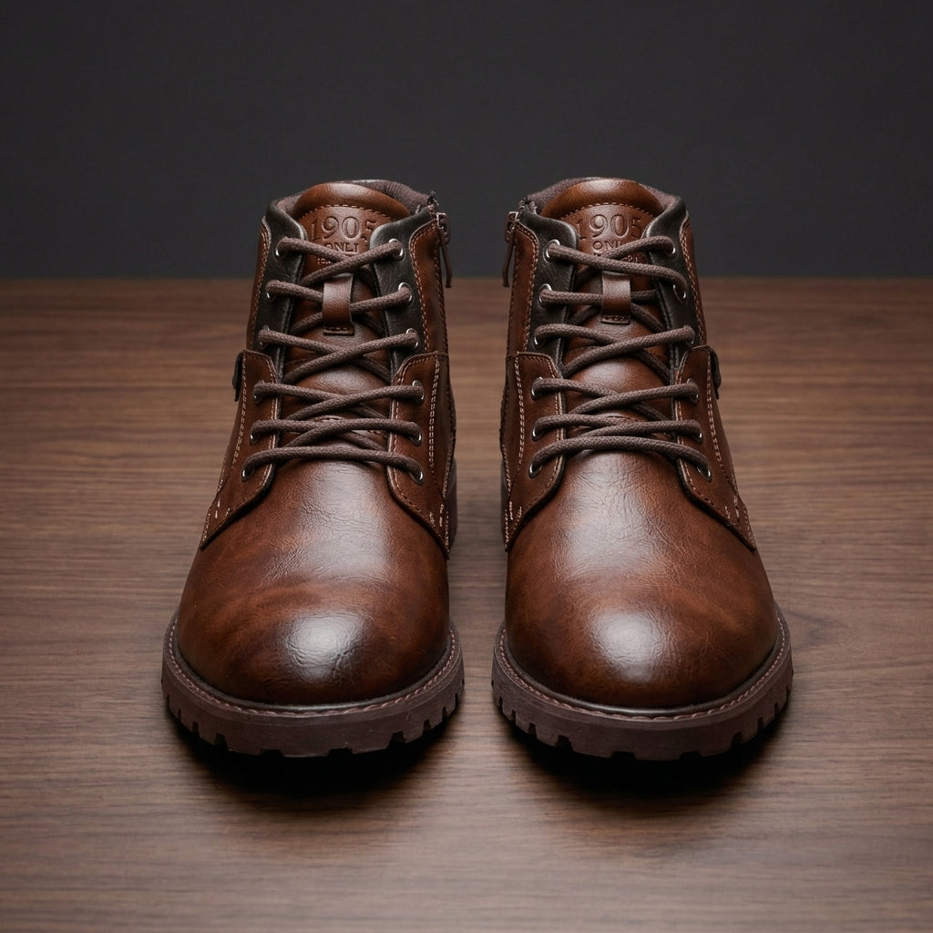 Madrid Ankle Boots - Premium Leather High-Top Boots for the Modern Man