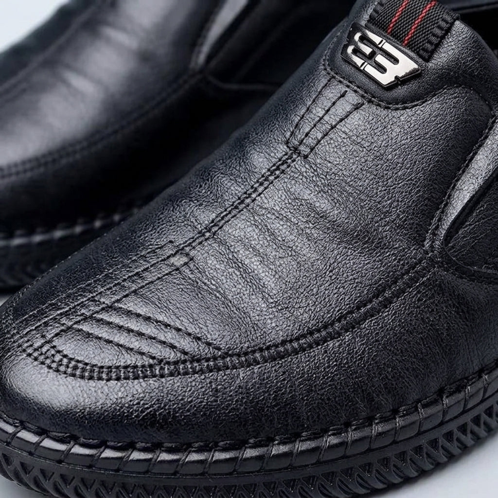 Cassian Leather Loafers for Men - Breathable Slip-On Dress Shoes