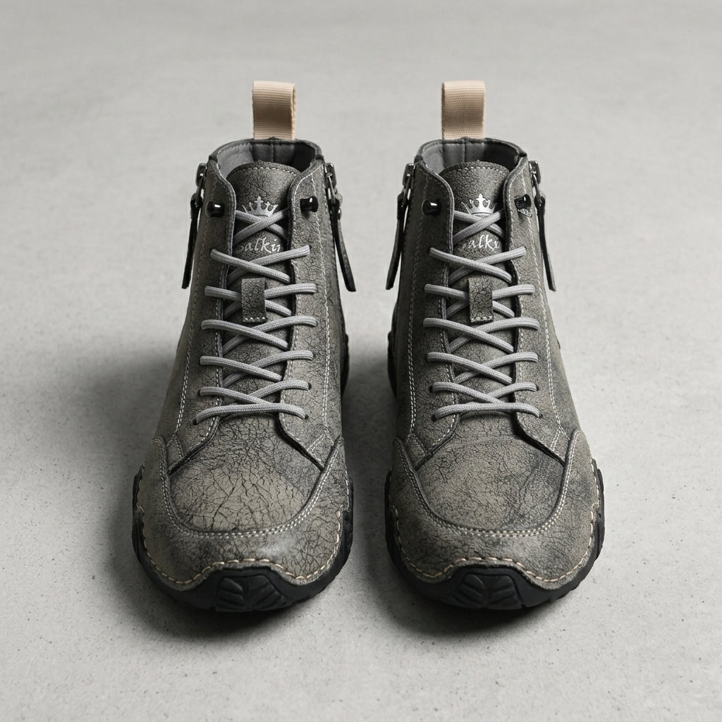 Hale Leather Ankle Boots for Men - Handmade Breathable Boots