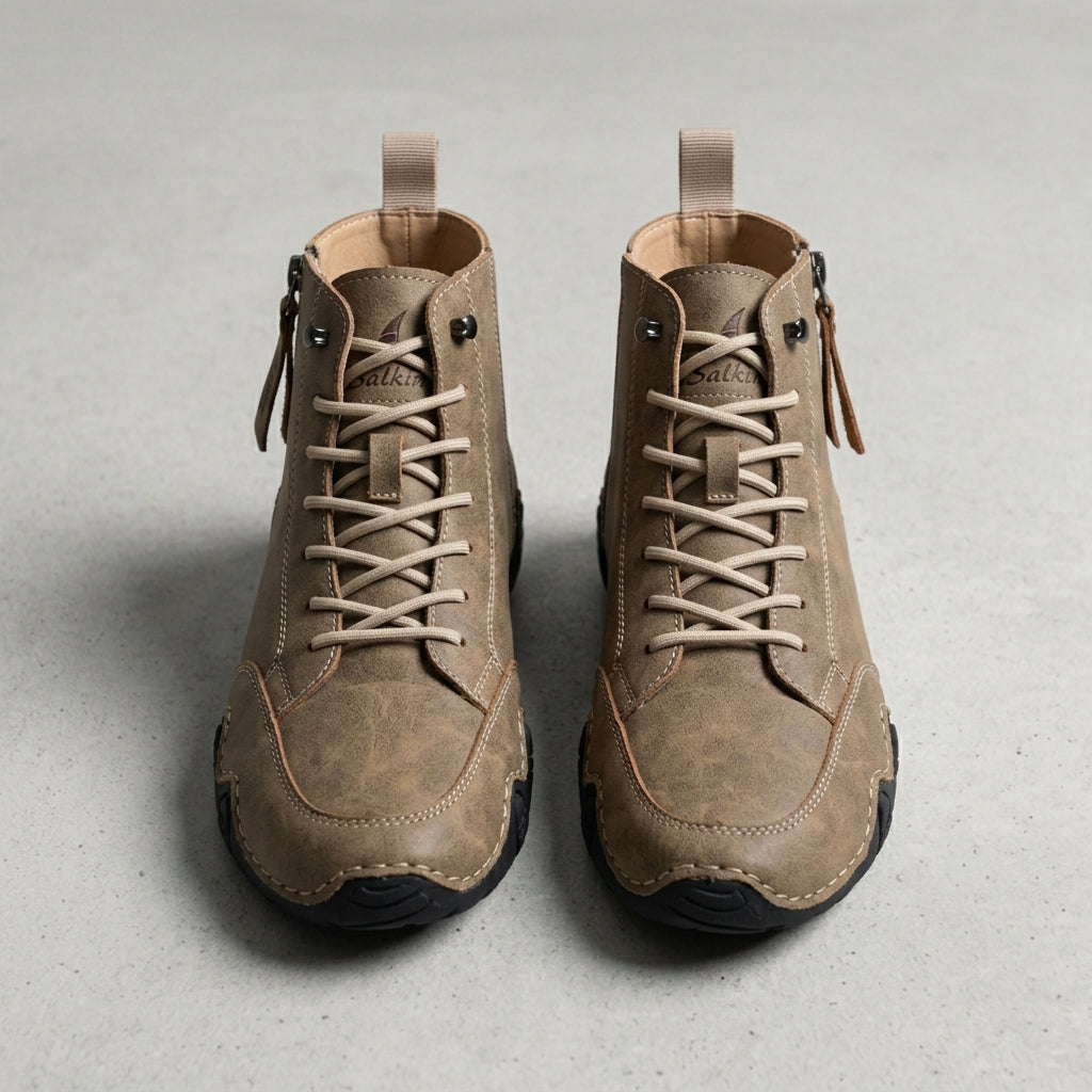 Hale Leather Ankle Boots for Men - Handmade Breathable Boots