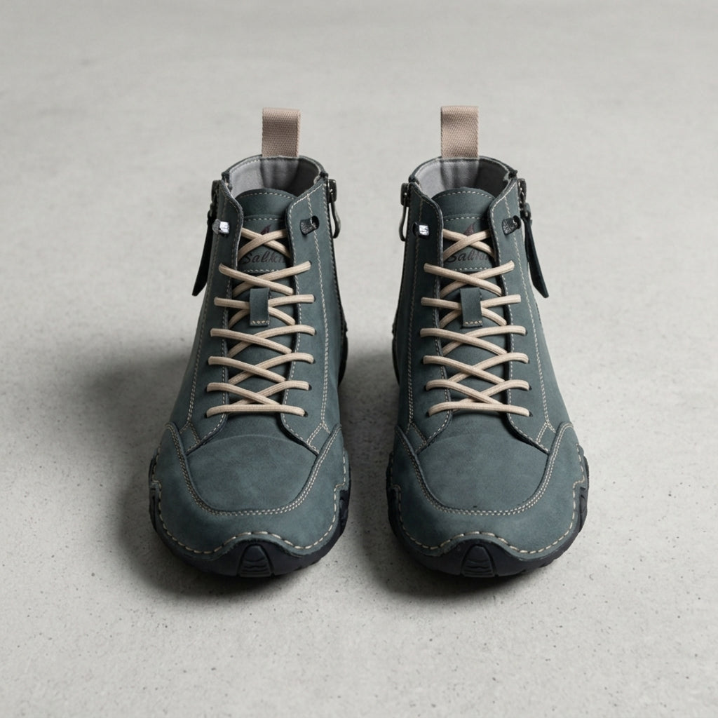 Hale Leather Ankle Boots for Men - Handmade Breathable Boots