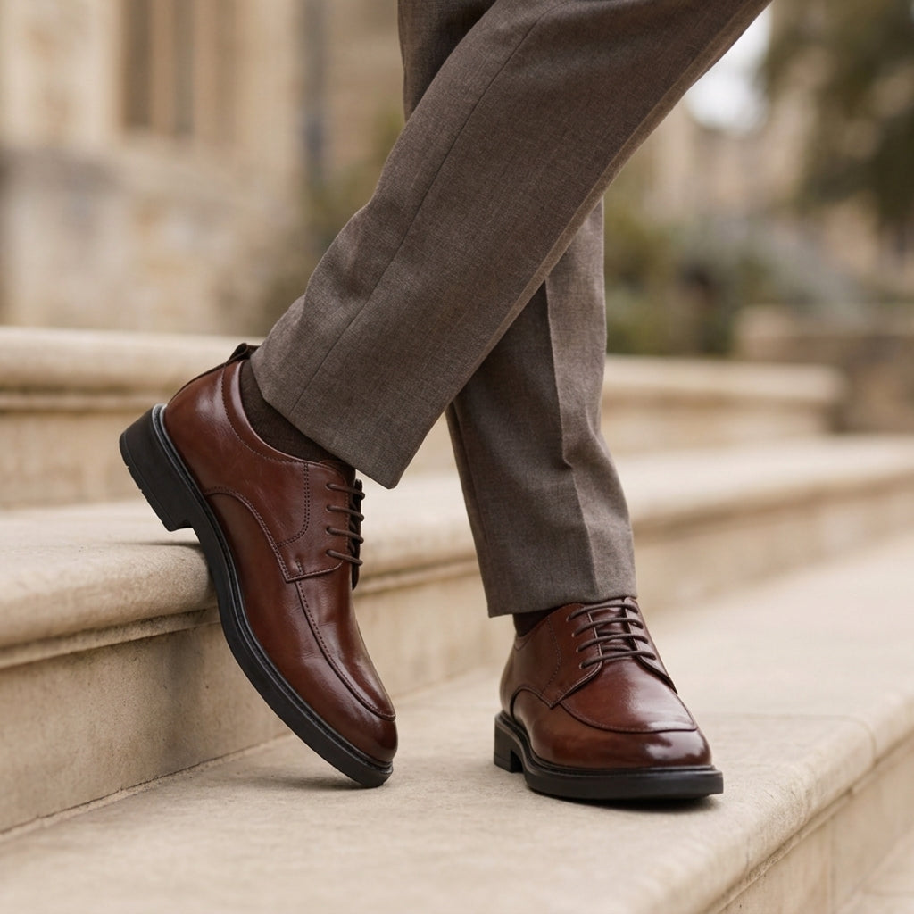 Haven Leather Dress Shoes for Men - Italian Style Lace-Up Shoes