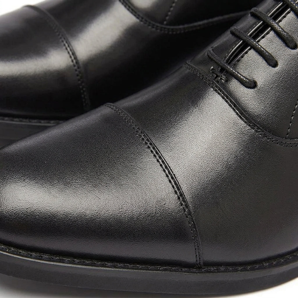 Hensley Oxford Shoes for Men, Leather Brogue Dress Shoes for Formal Wear