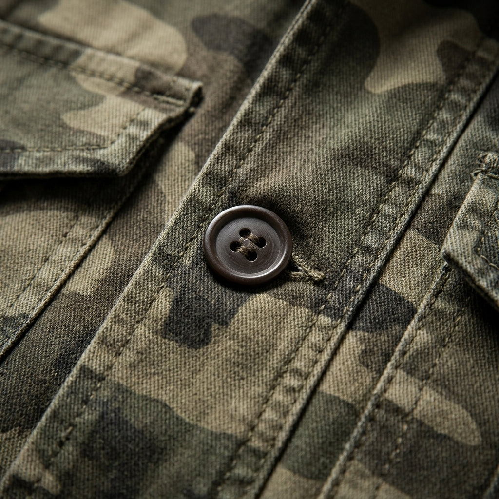 Alaric Men's Button Closure Jacket - Cotton Blend Jacket with Pockets
