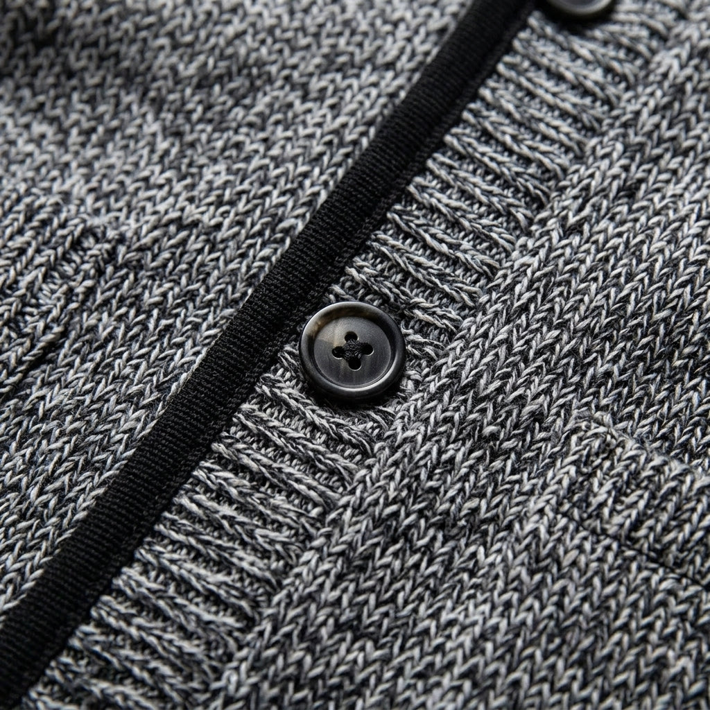 Thorne Cardigan with Buttons and Pocket - Cotton Blend Layering Piece