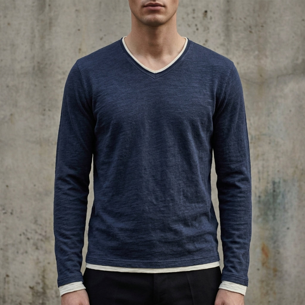 Velan Classic Fit Long Sleeve Shirt for Men - Soft Cotton Blend Shirt