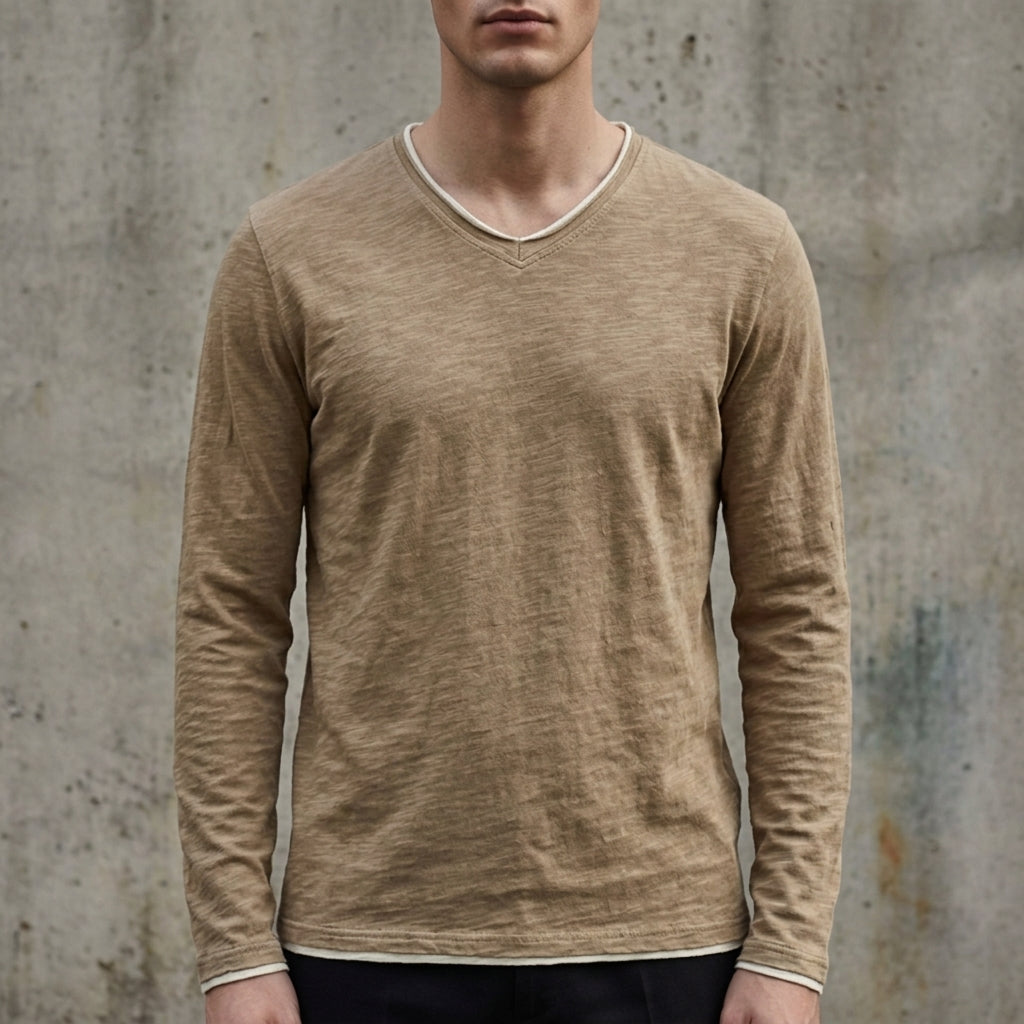 Velan Classic Fit Long Sleeve Shirt for Men - Soft Cotton Blend Shirt