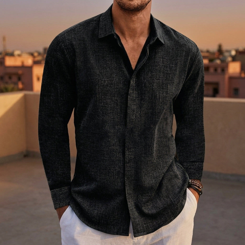 Ibiza Linen Shirt for Men - Lightweight Breathable Tailored Fit Shirt