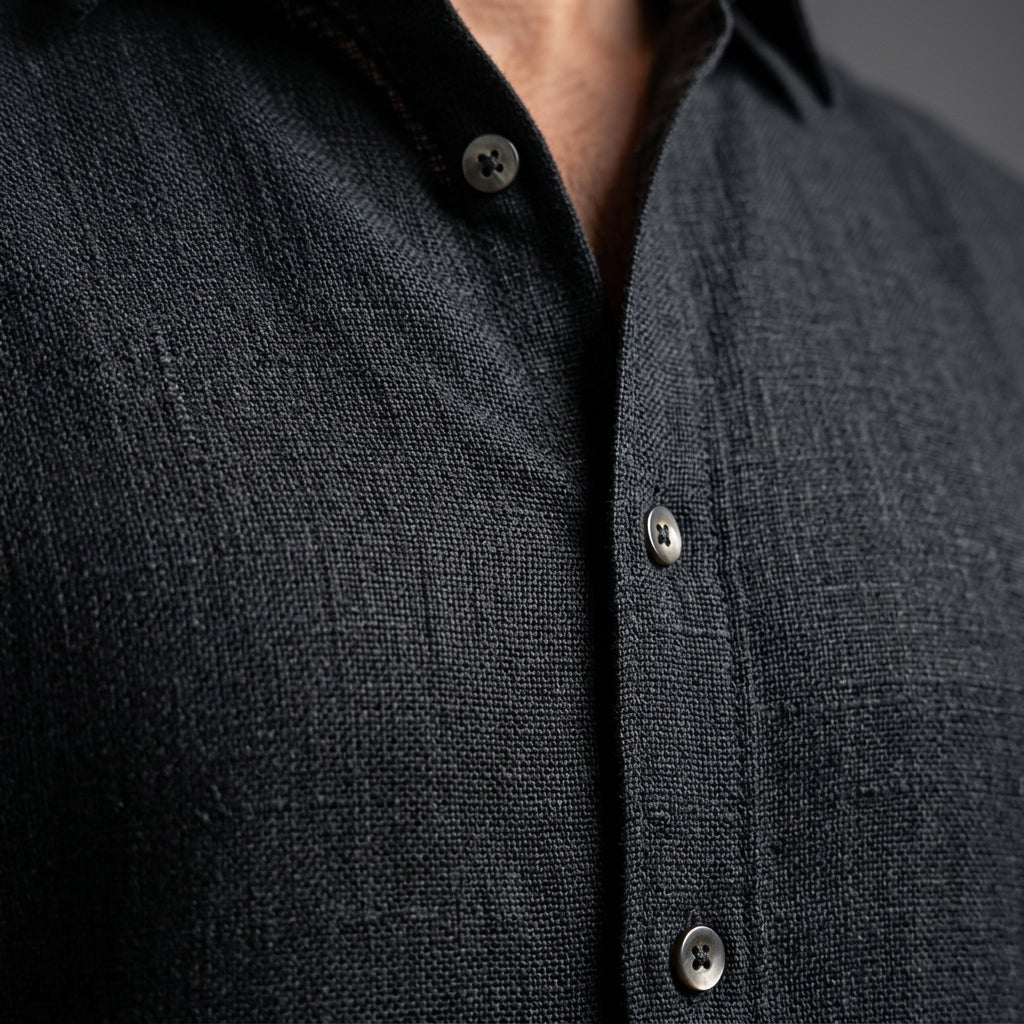 Ibiza Linen Shirt for Men - Lightweight Breathable Tailored Fit Shirt