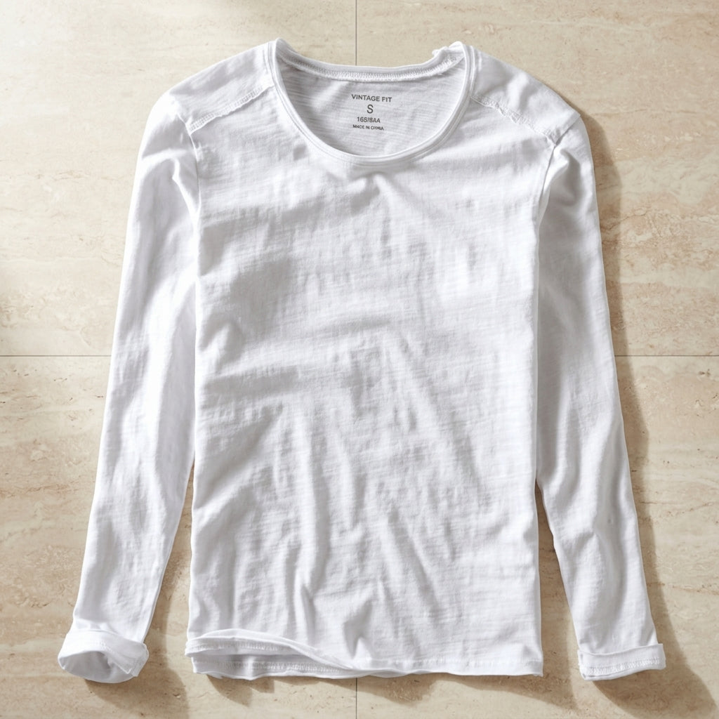 Lazio Classic Long Sleeve Top for Men - Cotton Blend Layering Shirt