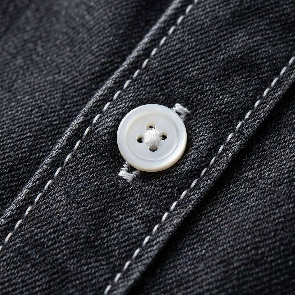 Monaco Denim Shirt for Men, Long-Sleeve Cotton Shirt for Everyday Wear