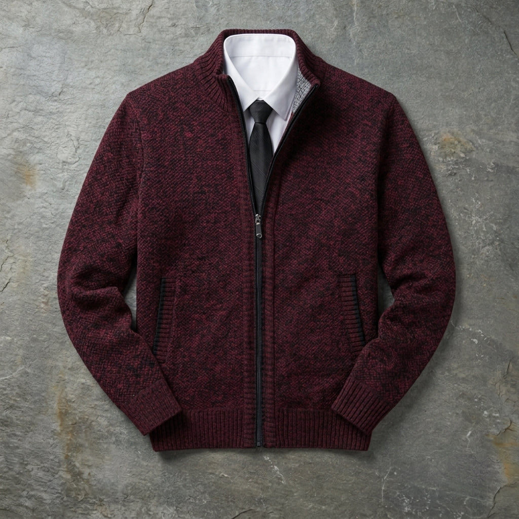 Dovielle Casual Sports Coat for Men - Stand Collar Zip Layering Piece