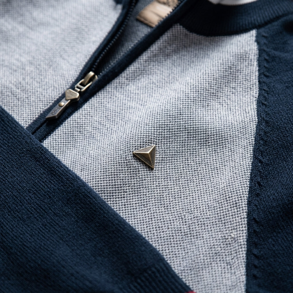 Fynovelle Spliced Cardigan for Men - Cotton Blend Streetwear Sweater