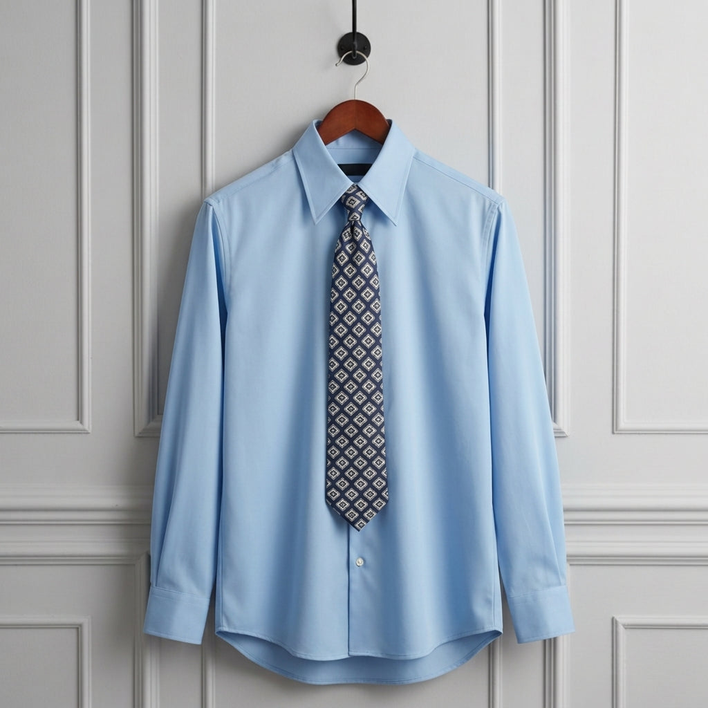 Monaco Men's Slim Fit Shirt - Wrinkle-Resistant Cotton Blend Dress Shirt