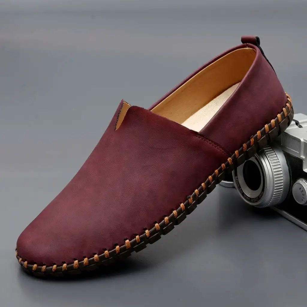 Clio Leather Espadrilles for Men, Premium Slip-On Casual Shoes