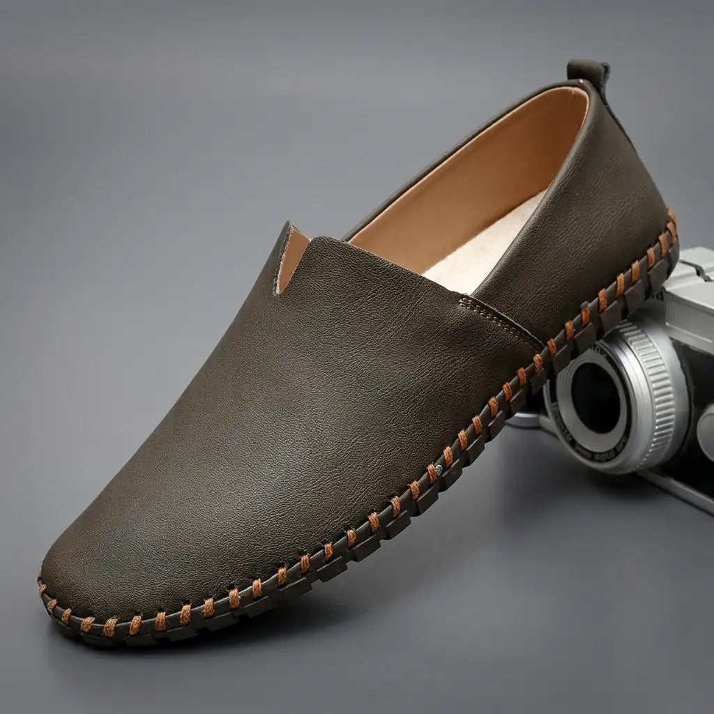 Clio Leather Espadrilles for Men, Premium Slip-On Casual Shoes