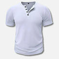 Men's Slim-Fit Henley T-Shirt, Cotton Blend Button Placket Tee