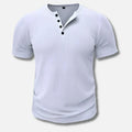 Men's Slim-Fit Henley T-Shirt, Cotton Blend Button Placket Tee
