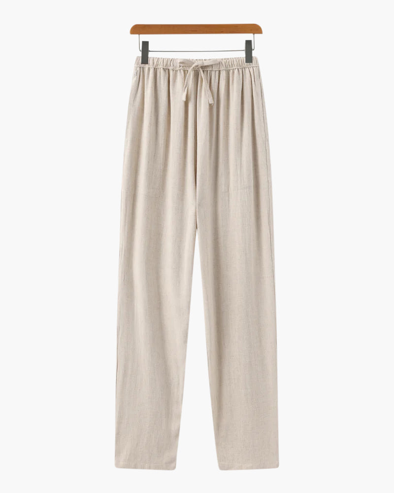 Men's Relaxed Pants with Drawstring Waist, Casual Lightweight Trousers