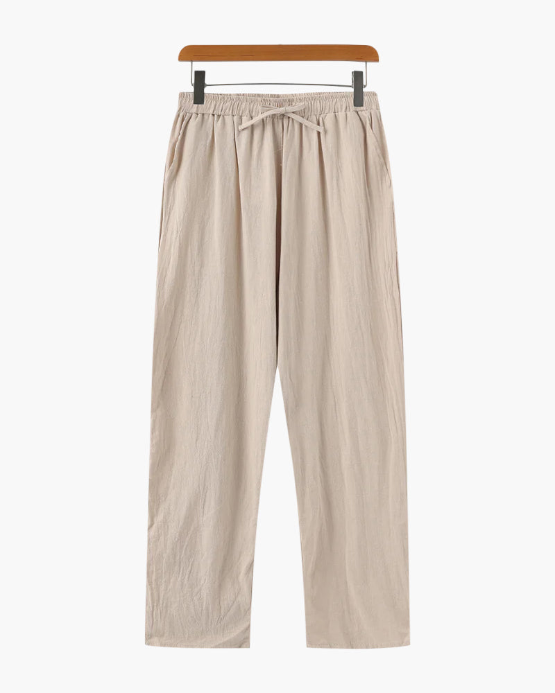 Men's Relaxed Fit Drawstring Pants - Lightweight Breathable Trousers