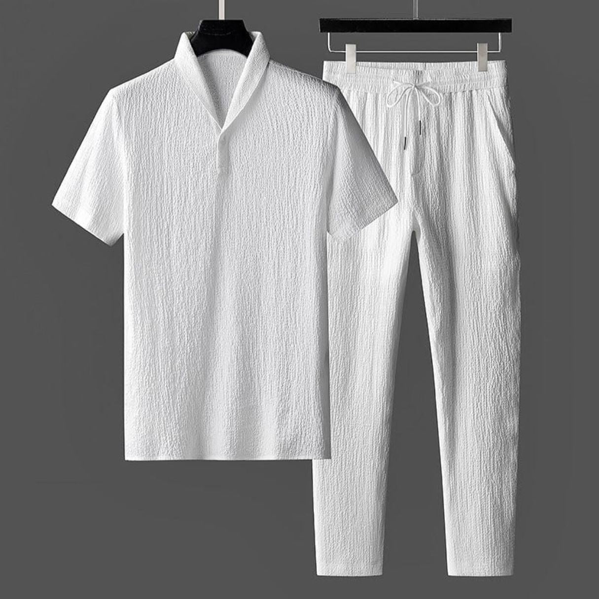 Men's Premium Linen Set - Breathable, Wrinkle-Resistant Two-Piece Outfit