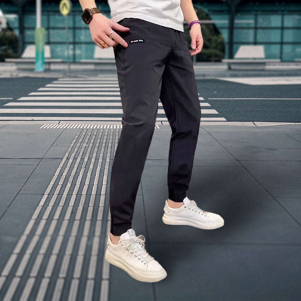 Men's Tapered Cargo Pants - Casual Multi-Pocket Trousers
