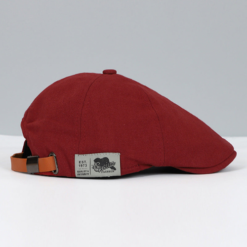Men's Adjustable Beret - Classic Wool-Style Hat with Sun Protection
