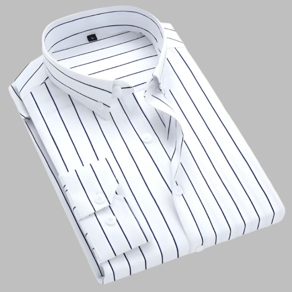 Men's Plaid Oxford Cotton Shirt, Button-Down Casual Shirt