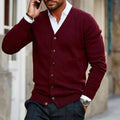 Men's Cotton Cardigan | Button-Up V-Neck Sweater
