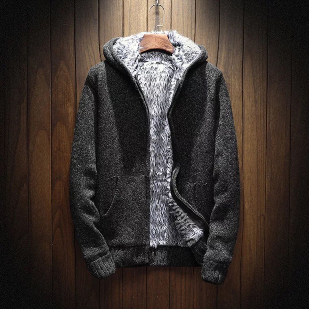 Thorton Ultra Soft Hoodie for Men - Fur-Lined Zip-Up Winter Hoodie