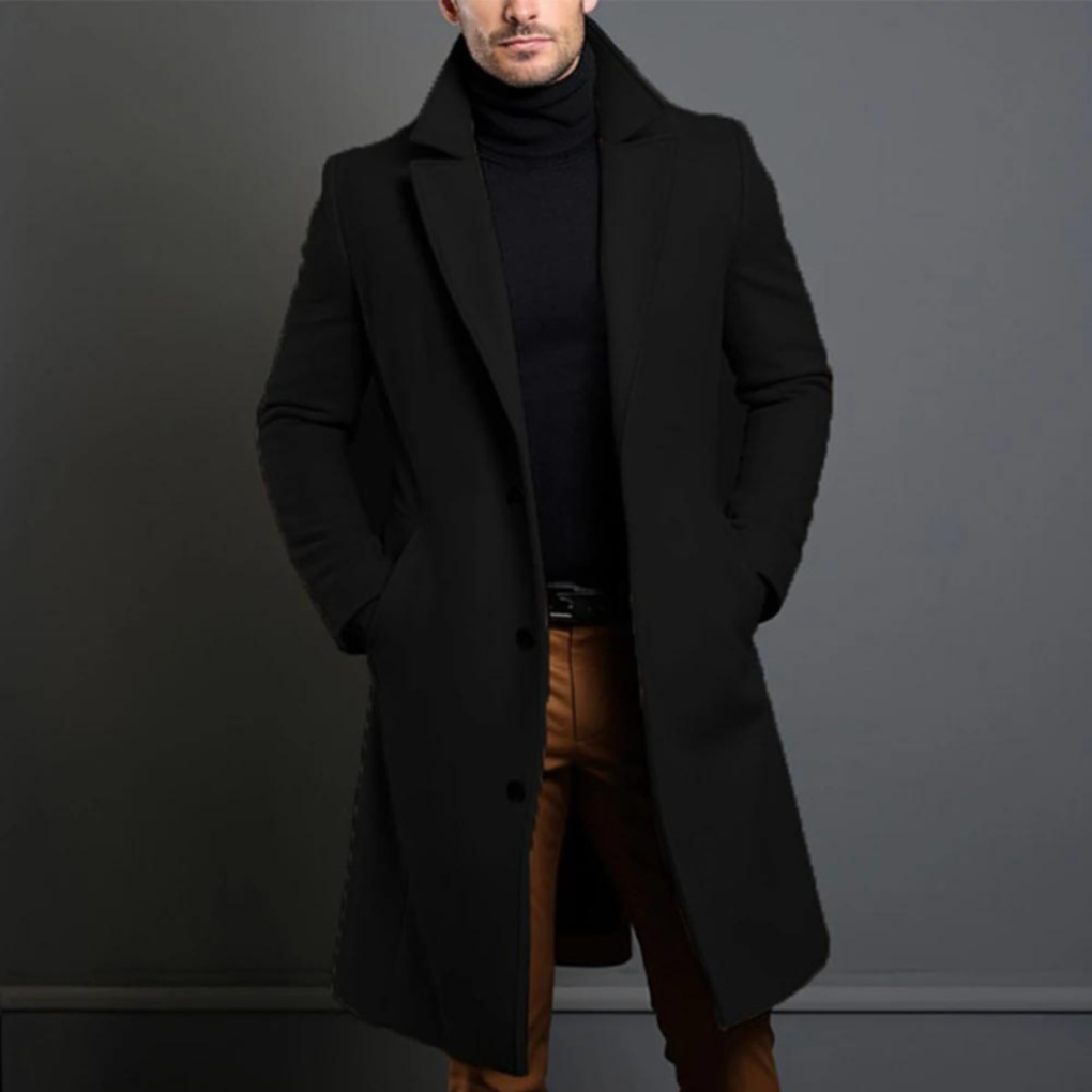 Men's Wool Coat | Classic Tailored Wool Overcoat for Winter