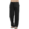 Men's Linen Pants, Oversized Fit, Breathable Summer Trousers