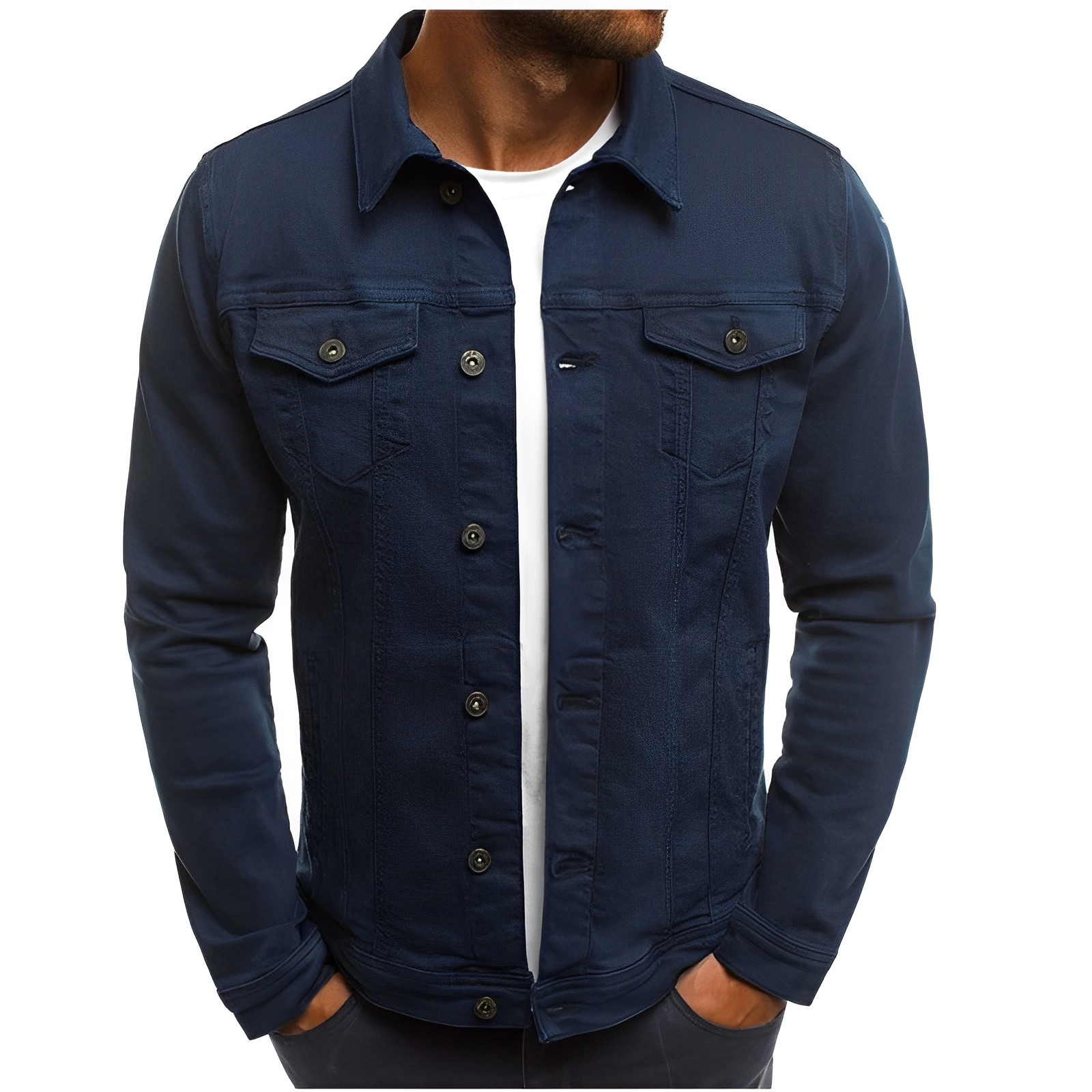 Men's Denim Summer Jacket - Lightweight Button-Up Jean Jacket