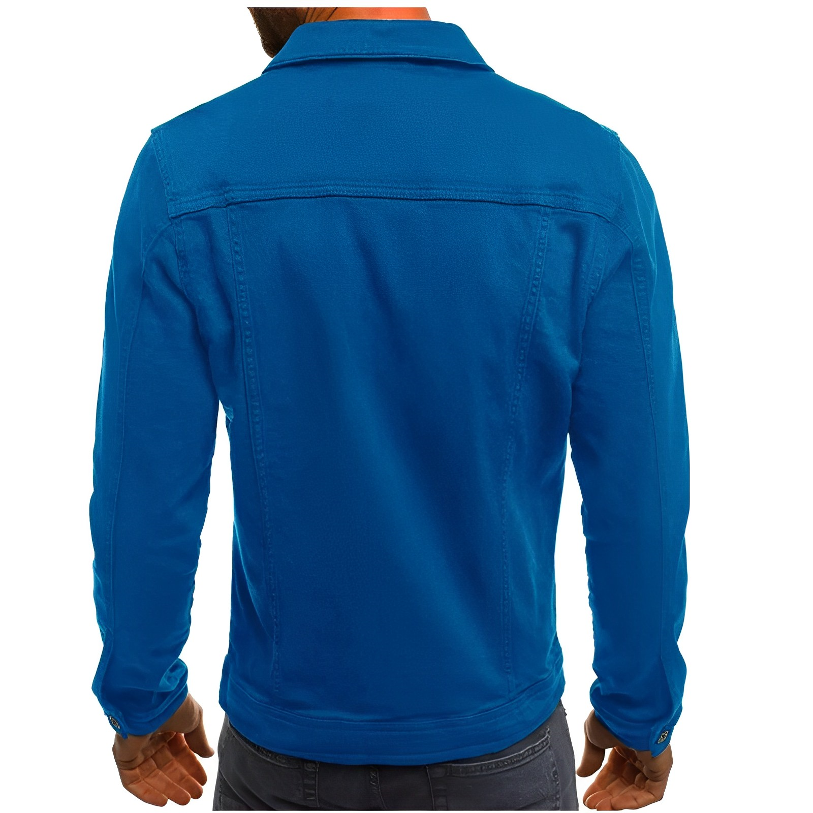 Men's Denim Summer Jacket - Lightweight Button-Up Jean Jacket