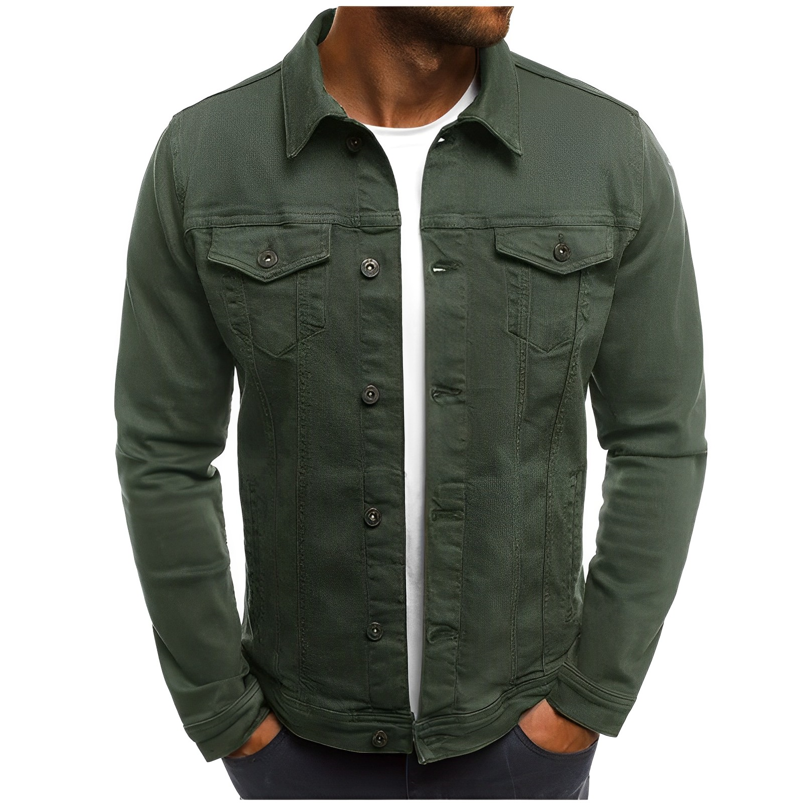 Men's Denim Summer Jacket - Lightweight Button-Up Jean Jacket